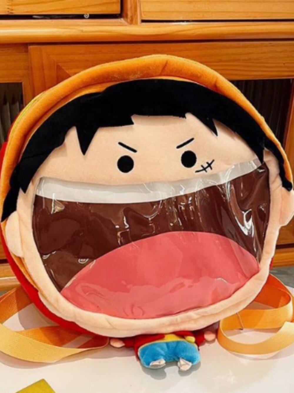 New ONE PIECE Luffy Shoulder Bag Messenger Bag Backpack Anime plush big mouth